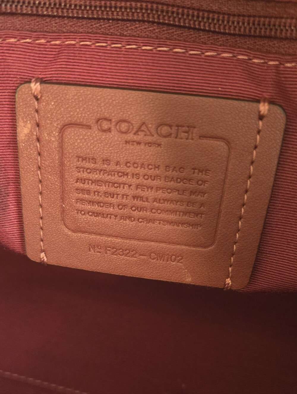 Coach Rowan Satchel Medium Leather & Suede Redwood Brown Bonus Charm Included - Picture 13 of 14